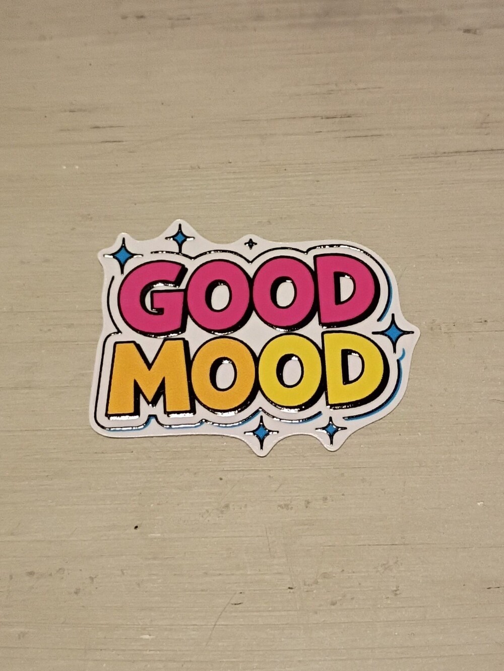 10/$10 Stickers Decals - Good Mood Pink & Yellow w/ Sparkles - Brand New
